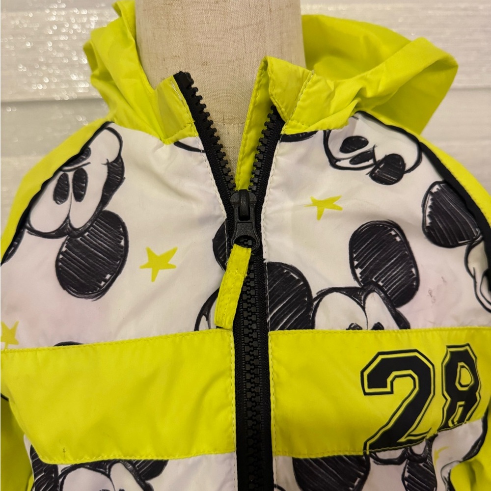 Disney Collection Boys Water Resistant Mickey Mouse Lightweight Raincoat, Sz. 4 - Picture 4 of 8